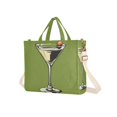 thumbnail image 7 of FORMRS Womens Corduroy Tote Bag Crossbody Shoulder Handbag with Pocket, Light Black Martini, 7 of 7