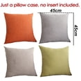 thumbnail image 2 of 4pcs Solid color linen pillow living room backrest pillow cushion pillow cover, 2 of 6