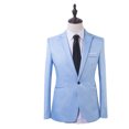 thumbnail image 3 of Men's Slim Fit Business Suit Set for Formal and Wedding, Polyester, Sizes M-2XL, 3 of 10