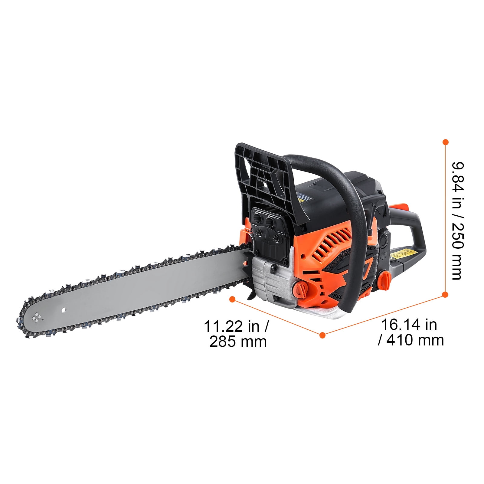 KFFKFF 52CC 18" Gas Chainsaw, 2.55HP Cordless Petrol-Powered Saw for Cutting Trees, Trimming Branches, and Clearing Land in Gardens, Farms, and Forests