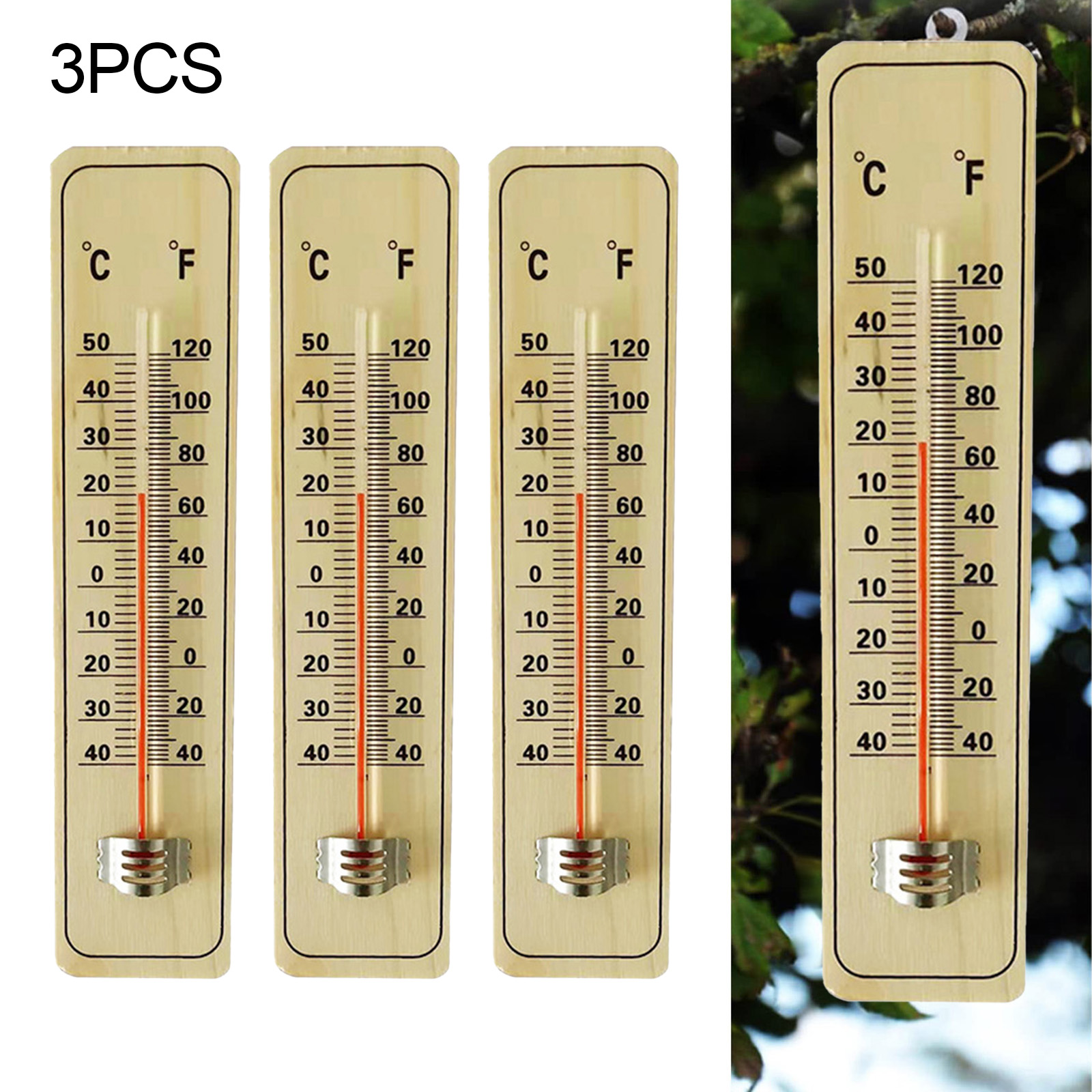 6Pcs Wall Mounted Thermometers, Temperature Gauge Meter with