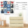 thumbnail image 6 of Yayeee 6 Pack Kitchen Dish Cloths for Washing Dishes Soft Absorbent Microfiber Towels, Black Cats and Hearts, 6 of 9