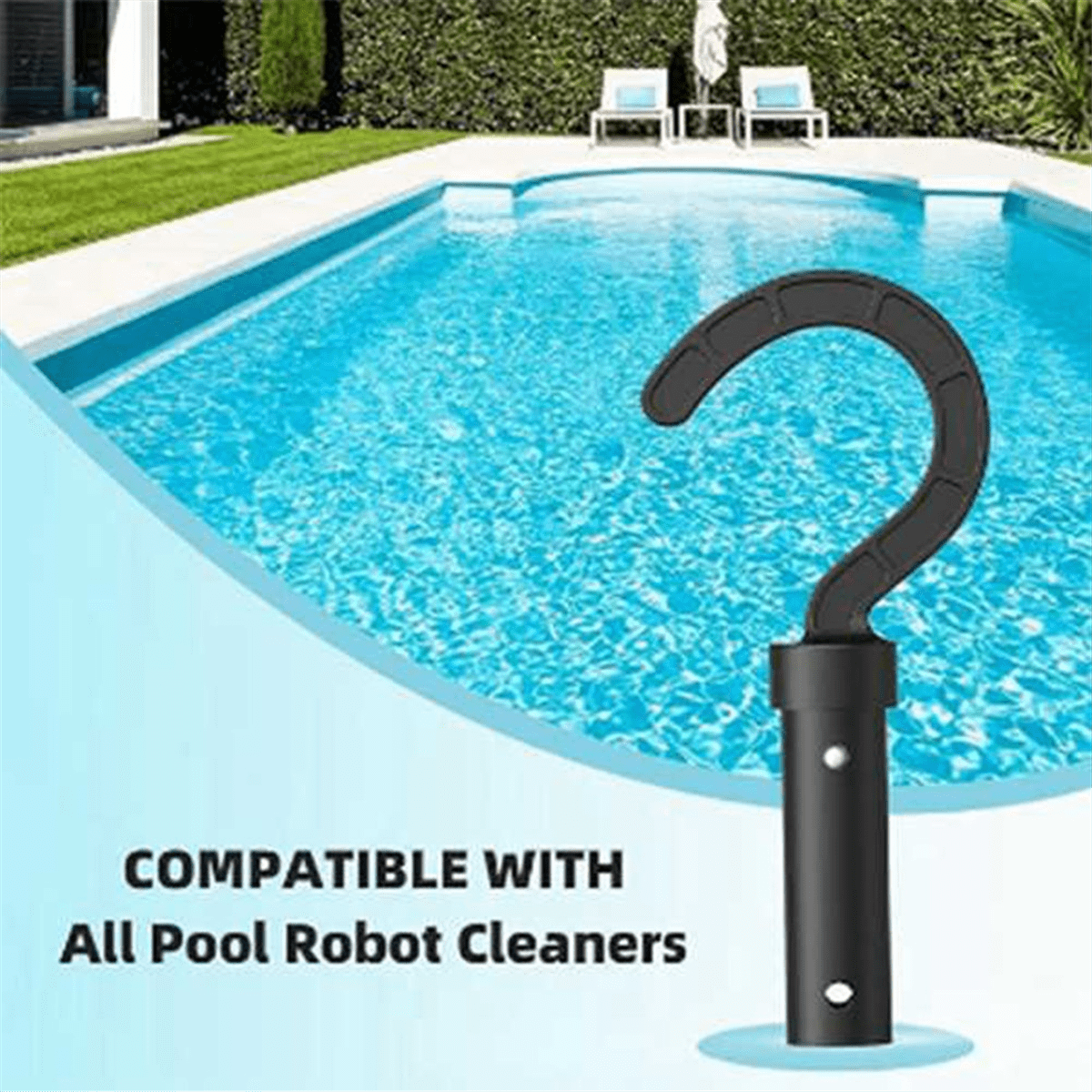 10Pack Black Hook for Robotic Pool Cleaners for All Pool Robot Cleaners, for Pool or Underwater
