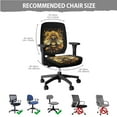 thumbnail image 5 of FKELYI 4 Pcs Set Office Chair Slipcovers with Removable Arm Rest Covers Vintage Sunflower Bee Print Stretchable Swivel Computer Chair Cover Breathable Armchair Protector, 5 of 7