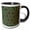 Black/White, variant on 3drose, Geometrical Abstract Hypnotic Round Tiled Rectangle Mosaic Background, 15oz Two-tone Blue Mug