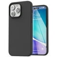 thumbnail image 6 of Encased 3-in-1 Set Designed for iPhone 14 PRO Silicone Case with Neck + Wrist Strap (Slim-fit) Soft Touch Rubber Case, Black (Screen Protector Included), 6 of 9