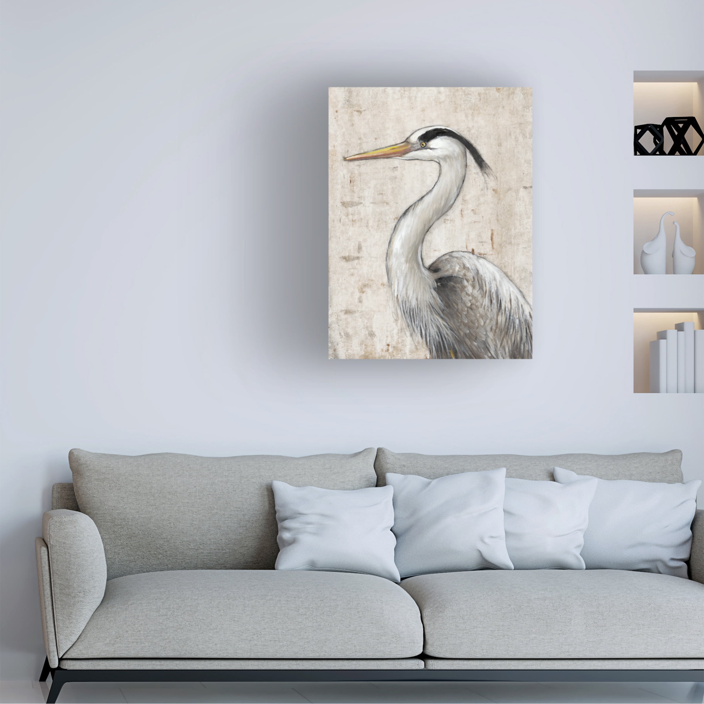 Tim O'Toole 'Grey Heron II' Canvas Art