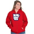 thumbnail image 4 of Arkansas Home State Pride Map Flag Zip Up Hoodie Men's Women's Brisco Brands L, 4 of 6
