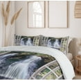 thumbnail image 6 of Ambesonne Waterfall Duvet Cover Sets, National Park River, 2-King, Brown Green, 6 of 7