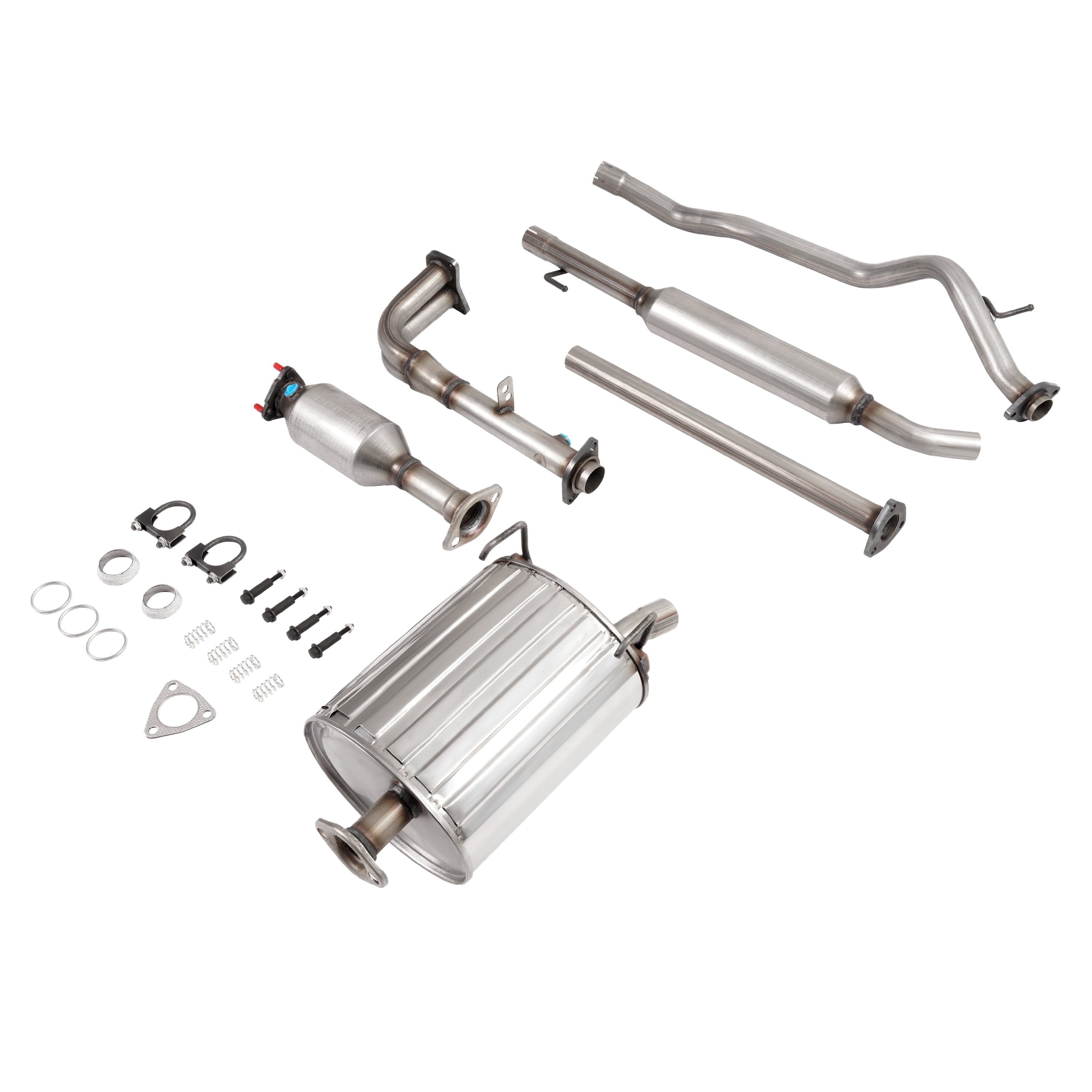 HECASA Exhaust System Assembly Compatible with 1997-2001 Honda CRV 409 Stainless Steel Silvery