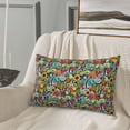 thumbnail image 5 of Uemuo Color Summer Print Throw Pillow Case – Cozy & Soft Cushion Cover, Hypoallergenic Pillow Case for Sleeping, Perfect for Women with Envelope Closure-14"x20", 5 of 6
