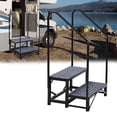 thumbnail image 1 of GloryStar RV Portable Step Ladder with Handrails, Non-Slip Mats for Hot Tubs, Porches, and Camper Entry, 1 of 7
