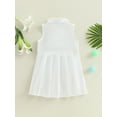 thumbnail image 6 of BemeyourBBs Baby Girl Golf Dress Sleeveless Lapel Collar Embroidery Pleated Dress, 6 of 9