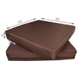 thumbnail image 3 of 2 Pack 23"x23"x5" Memory Foam Platform Water-resistant Cushions for Outdoor Patio Seats, 3 of 7