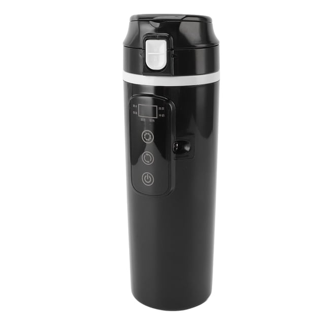 Car Electric Travel Kettle, Compact PP Stainless Steel Portable Car Heating Cup 500ml Easy To Operate Safe for Driving