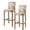 Pink, variant on Farmhouse Pink Floral Bar Stool Covers Set of 2, Spring Vintage Botanical Flowers Stretch Washable Bar Chair Covers with Backs, Removable Pub Counter Height Chair Cover for Kitchen Dining Room Cafe