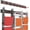 8Hooks+3Panels+4MiniBase, variant on Garage Storage Organization Wall Mount, Garden Tool Rack Organizer Heavy Duty Folding Chair Hangers with 6 Adjustable Hooks 48inch Tracks Max Load 450lb