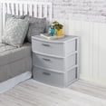 thumbnail image 6 of Sterilite 3 Drawer Wide Weave Tower, Plastic Décor Drawers with Pull Handles, Gray, 6 of 10