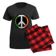 thumbnail image 5 of CafePress - Irish Peace Women's Dark Pajamas - Women's Short Sleeve Print T-Shirt and Pants Dark Cotton Pajama Set, 5 of 7