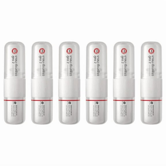 Siang Pure Aromatherapy Nasal Inhaler 6 Pack – Refreshing Menthol, Peppermint & Eucalyptus Oil Blend – Natural Cooling & Soothing Aroma for Easy Breathing