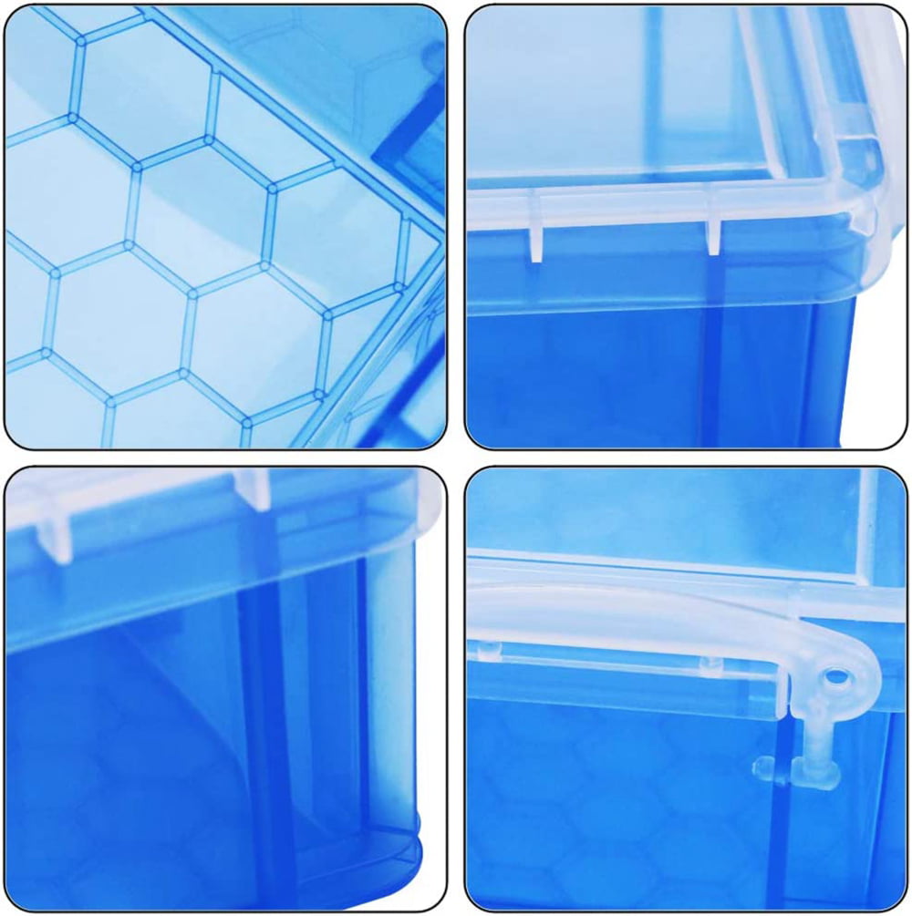 Joyeen Small Plastic Storage Totes, Clear Storage Boxes Set of 6