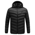thumbnail image 1 of Gibobby Chamarra cazadora hombre Chaqueta acolchada ligera resistente para hombre(Negro,G), 1 of 4