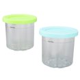 thumbnail image 1 of 2 Pack Ice Cream Containers, Reusable Ice Cream Maker With Blue, Gray, Green,  Lids, BPA - Free & Dishwasher Safe, Airtight Ice Cream Pints For  NC299AMZ And NC300s, 1 of 8