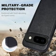thumbnail image 3 of AIOVETEAB Compatible with Google Pixel 9 Pro XL Case Premium Leather TPU Hybrid Case Cover,Black, 3 of 5