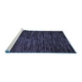 thumbnail image 2 of Ahgly Company Machine Washable Indoor Round Abstract Blue Modern Area Rugs, 4' Round, 2 of 4