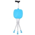 thumbnail image 3 of Silla plegable al aire libre de la muleta del trípode de la ayuda del bastón del metal con el color azul del asiento, 3 of 14