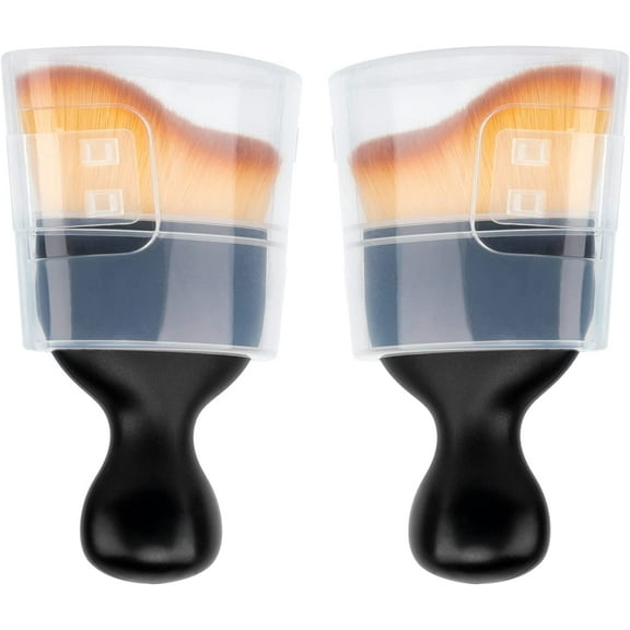 Car Interior Cleaning Tool Brush with Cover,Car Brush,Car Detailing Brushes Interior Duster,Auto Interior Soft Bristles Cleaning Car Detailing Brush Dusting Tools,Scratch Free (2Pcs) (A)