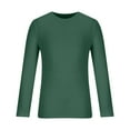 thumbnail image 3 of Mlzmgr Mens Long Sleeve Tee Shirts Plus Size Crewneck Solid Color Casual Loose Tops Blouse Summer, 3 of 5
