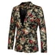 thumbnail image 2 of Chaqueta de Traje de Hombre uxcell Slim Fit con estampado Floral de un Botón dorado 38, 2 of 7