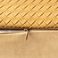 thumbnail image 5 of Phantoscope Modern Faux Leather Woven Square Cusion Solid Accent Decorative Throw Pillow for Couch, 18" x 18", Yellow, 2 Pack, 5 of 7