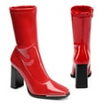 thumbnail image 3 of Dream Pairs Women's Mid Calf Gogo Boots Square Toe Elastic Ankle & High Chunky Block Heel, 3 of 5