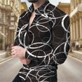 thumbnail image 4 of Camisas florales de moda de verano para hombres, camisas de manga larga con solapa con estampado 3D, ropa informal vintage de calle fresca y ajustada para hombres, 4 of 5