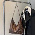 thumbnail image 1 of Bolsa de hombro de moda acolchado de algodón de gran capacidad con asa superior (marrón oscuro) Likrtyny  Para Estrenar, 1 of 9