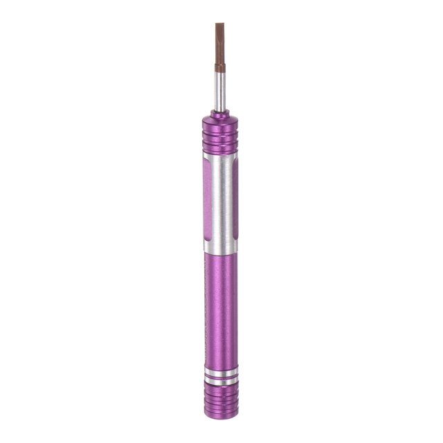 Aluminio Precisión Destornillador 2,5mm Ranurado Magnética Cabeza Manual Bolígrafo Forma Destornillador para Teléfono Reloj Lentes Electrónica Reparación Unique Bargains destornilladores