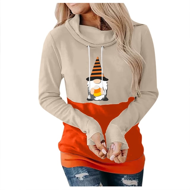 Blusa de manga larga con estampado de Halloween informal a la moda para mujer Fridja fjkfkj4596