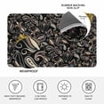 thumbnail image 4 of Boho Black Floral Doormat Outdoor Entrance 20"x31.5", Farmhouse Botanical Vintage Paisley Flower Absorb Moisture Dirt Door Mats, Non-Slip Rubber Backing Floor Mats Indoor, Low-Profile Front Door Rugs, 4 of 9