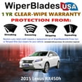 thumbnail image 2 of 2015 Lexus RX450h Beam Wiper Blades Wipers w/1yr Warranty (Set of 2), 2 of 5