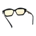 thumbnail image 4 of Hipster Vintage Style Rectangular Lip Stick Shape Hinge Plastic Sunglasses Black - Beige, 4 of 4