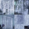 thumbnail image 4 of LED Fairy Curtain String Lights, 3x3 M, 300 LED Window Light with Remote Control USB Powered for Bedroom Wall, Seasonal Christmas Halloween (White), 4 of 8