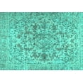 thumbnail image 1 of Ahgly Company Indoor Rectangle Persian Turquoise Blue Traditional Area Rugs, 8' x 12', 1 of 4