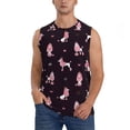 thumbnail image 3 of Uemuo Poodle Dog Pattern Men's Sleeveless T-Shirt,Muscle Athletic Tank Top, Moisture-wicking Quick-dry Breathable Classic Tee Top for Gym Run Outdoor Sports-, 3 of 8