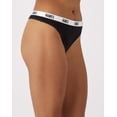 thumbnail image 2 of Hanes Soft & Breathable Women’s Ribbed Cotton Thong Underwear, 3-Pack Assorted M, 2 of 5