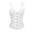 White, variant on Women's Vintage Floral Lace Spaghetti Strap Corset Bustier Top, JIANLAI Sweetheart Neck Front Hook Boned Structured Waist Cincher Crop Tank Top
