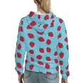 thumbnail image 7 of Sigee Strawberries for Women's Pullover Hoodie Sweatshirts Adult Casual Long Sleeve Sweatshirts ,Sizes S-2XL-X-Large, 7 of 7