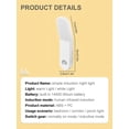 thumbnail image 2 of AMERTEER LED Night Light PIR Motion Sensor Wall Light 500mAh Chargeable LED Closet Lamp 3 Modes Counter Light Magnetic Wardrobe Light Stick-on for Kitchen, 2 of 10