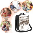 thumbnail image 5 of Picia Woodland Forest With Deers Lunch box Lunch bag for men women Large capacity Lunchbox Reusable Lunch bags Insulated Lunch bag Lunch box cooler, 5 of 9